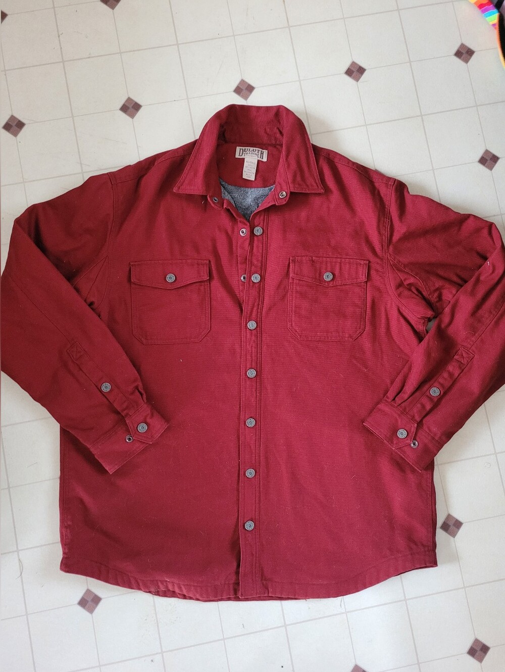 Duluth Trading Co Men’s Firehose Chore Jacket XL Tall Heavy Duty Fleece Lined